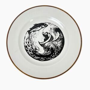 Figgjo Norway Wall Plate Artist Dagfinn Bakke Fishing Image Petter Dass Quote